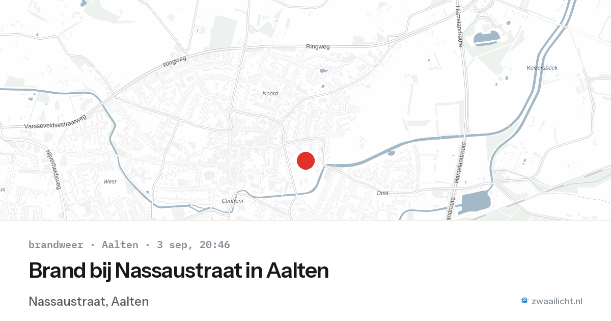 Brand bij Nassaustraat in Aalten — 3 sep 2026