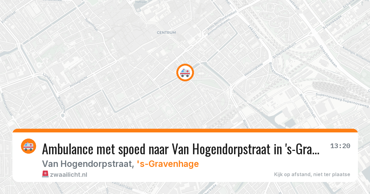 Ambulance met spoed naar Van Hogendorpstraat in 's-Gravenhage — 1 jun 2026