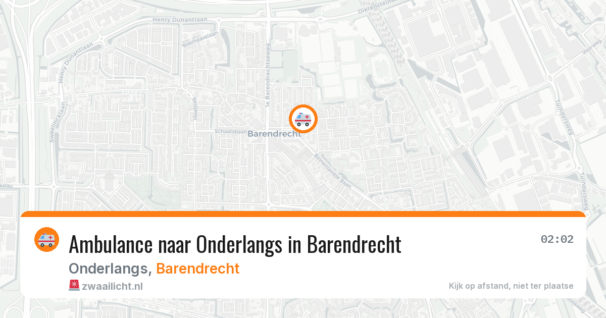 Ambulance naar Onderlangs in Barendrecht — 12 aug 2026