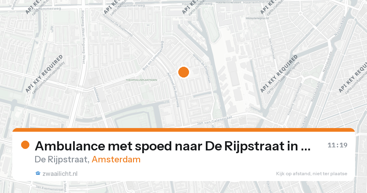 Ambulance met spoed naar De Rijpstraat in Amsterdam — 26 aug 2026