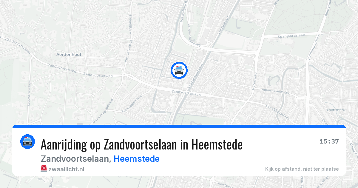 Aanrijding op Zandvoortselaan in Heemstede — 4 aug 2026