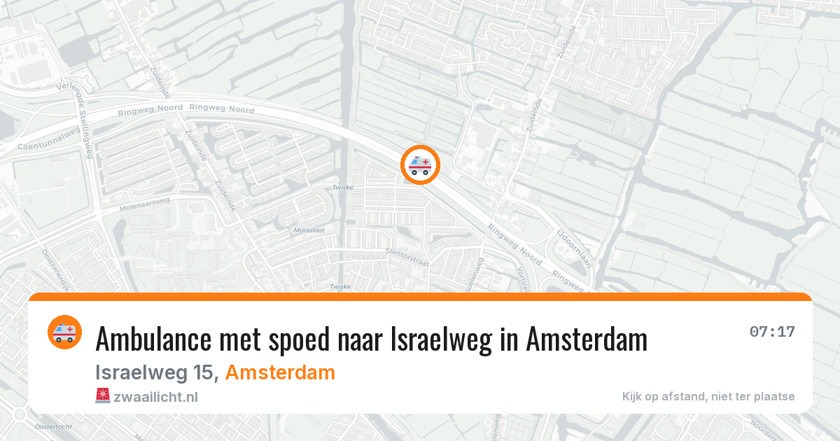Ambulance met spoed naar Israelweg in Amsterdam — 28 jul 2026