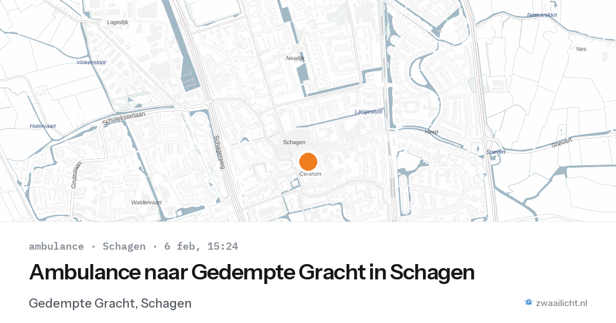 Ambulance naar Gedempte Gracht in Schagen — 6 feb 2026