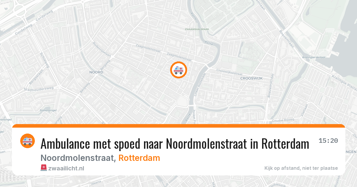 Ambulance met spoed naar Noordmolenstraat in Rotterdam — 23 mrt 2026