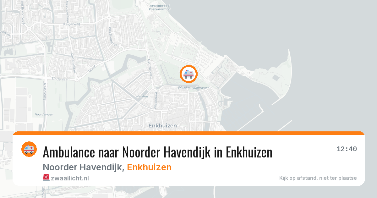 Ambulance naar Noorder Havendijk in Enkhuizen — 1 aug 2026