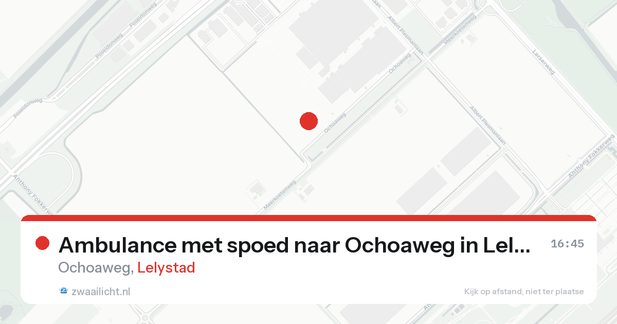 Ambulance met spoed naar Ochoaweg in Lelystad — 7 feb 2026