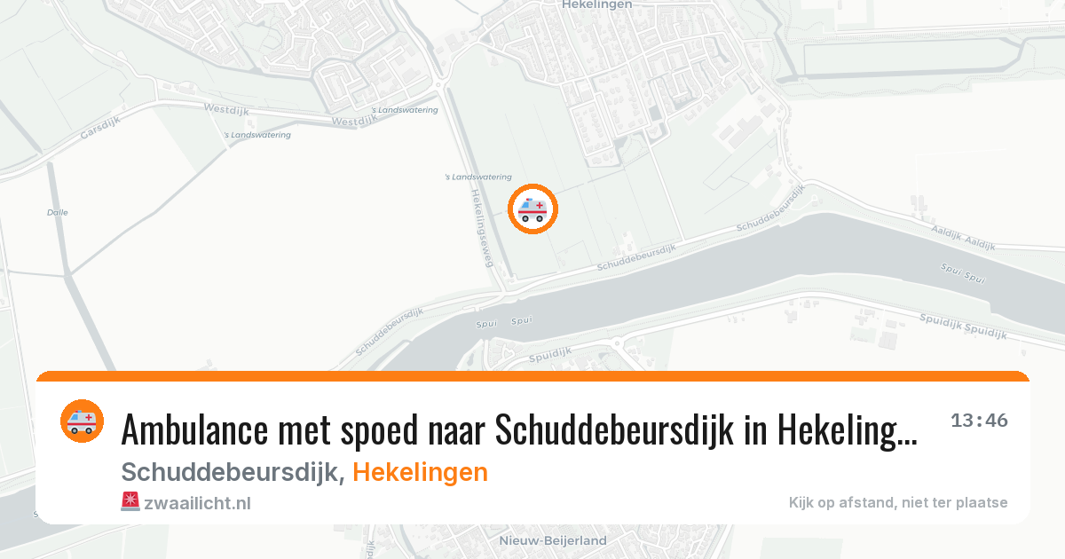 Ambulance met spoed naar Schuddebeursdijk in Hekelingen — 8 jul 2026