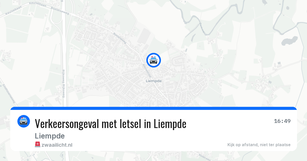Verkeersongeval met letsel in Liempde — 11 feb 2026