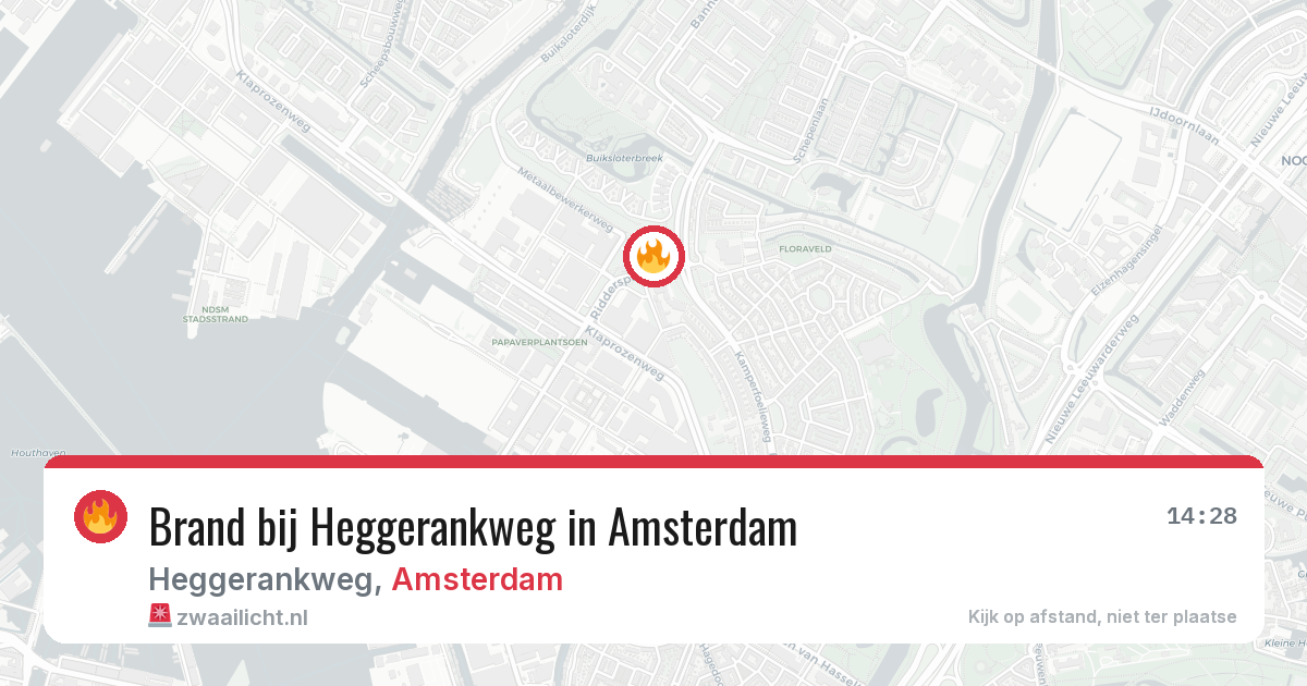 Brand bij Heggerankweg in Amsterdam — 21 jun 2026
