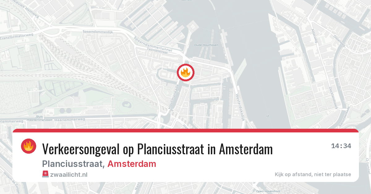 Verkeersongeval op Planciusstraat in Amsterdam — 6 aug 2026