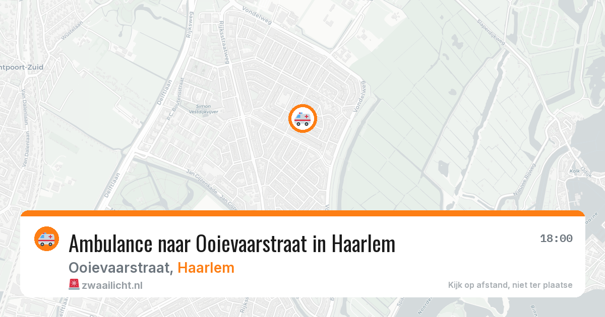 Ambulance naar Ooievaarstraat in Haarlem — 28 mei 2026