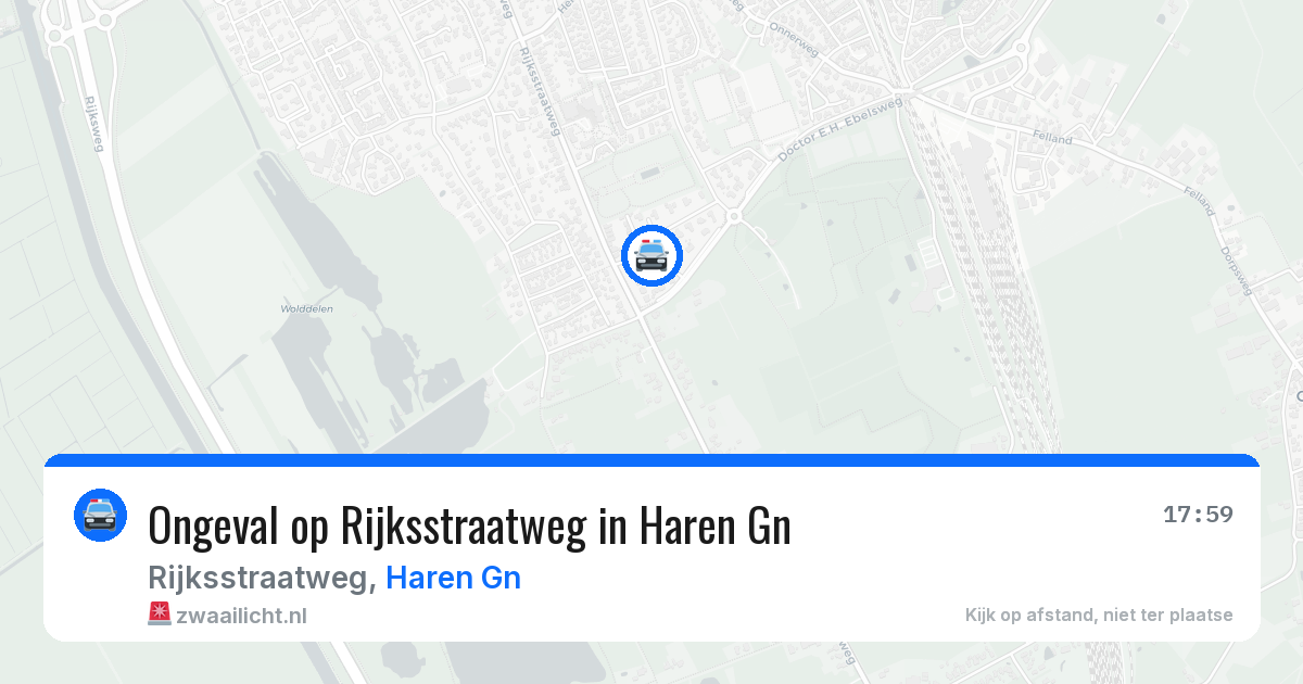 Ongeval op Rijksstraatweg in Haren Gn — 16 mei 2026