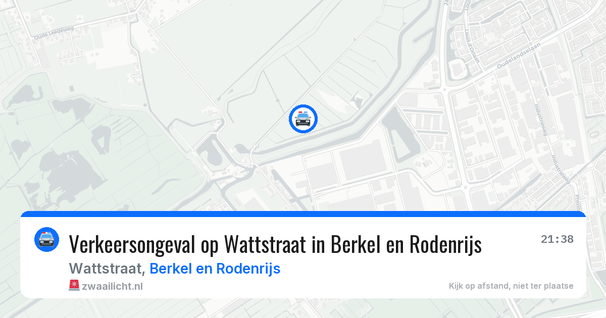 Verkeersongeval op Wattstraat in Berkel en Rodenrijs — 14 jun 2026