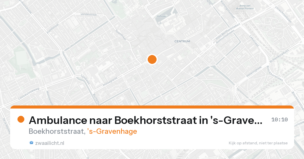 Ambulance naar Boekhorststraat in 's-Gravenhage — 25 aug 2026