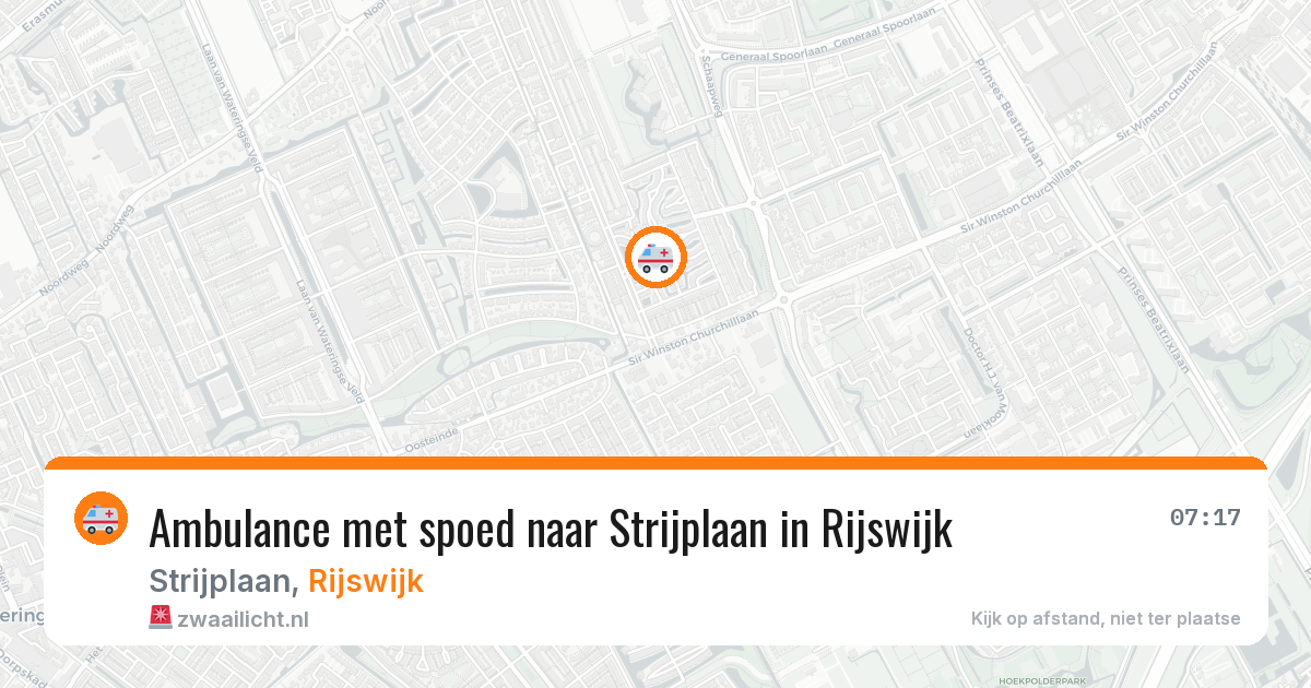 Ambulance met spoed naar Strijplaan in Rijswijk — 19 jun 2026