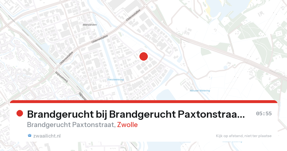 Brandgerucht bij Brandgerucht Paxtonstraat in Zwolle — 7 feb 2026