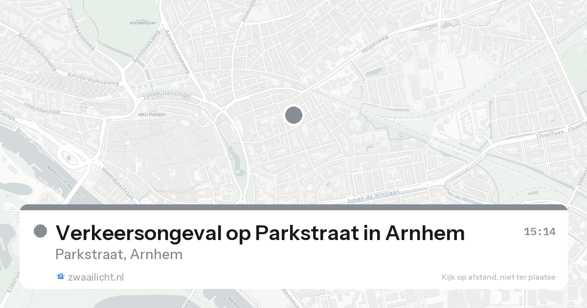Verkeersongeval op Parkstraat in Arnhem — 17 aug 2026