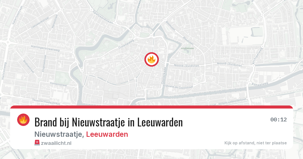 Brand bij Nieuwstraatje in Leeuwarden — 16 mei 2026