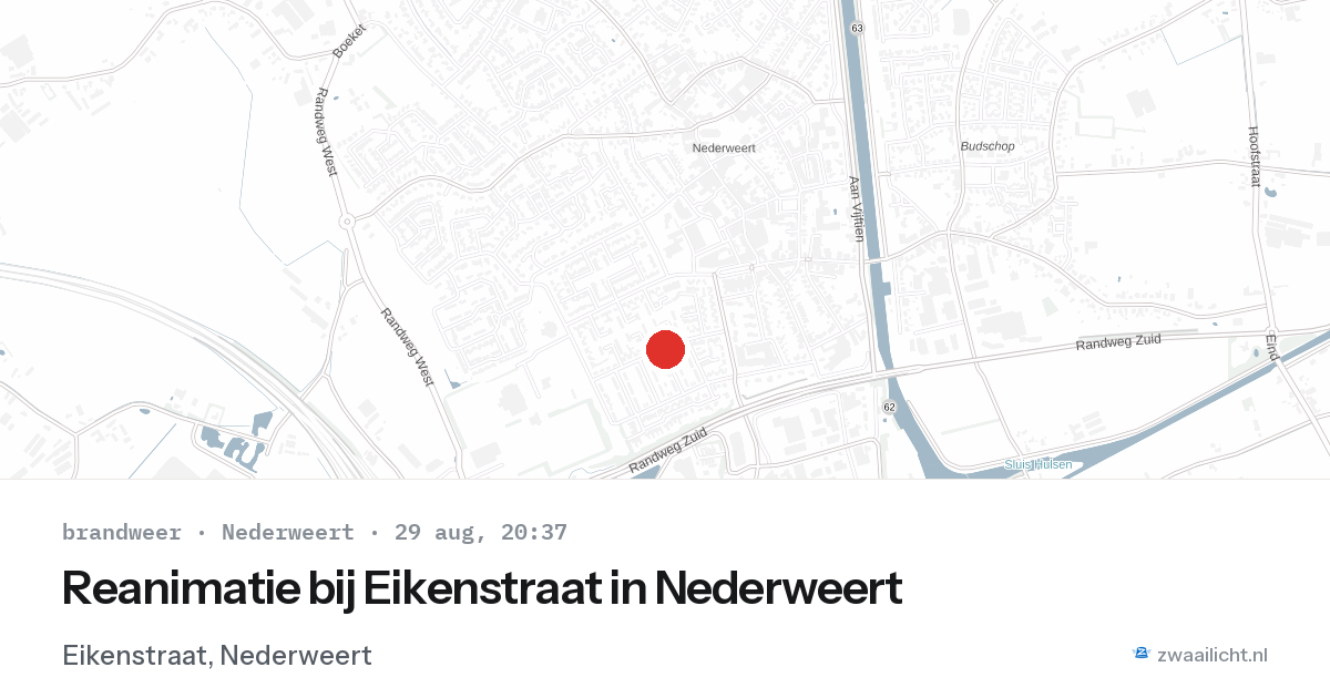 Reanimatie bij Eikenstraat in Nederweert — 29 aug 2026