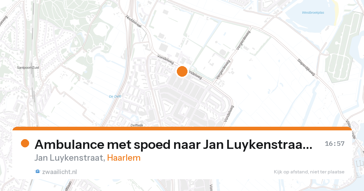 Ambulance met spoed naar Jan Luykenstraat in Haarlem — 15 jun 2026