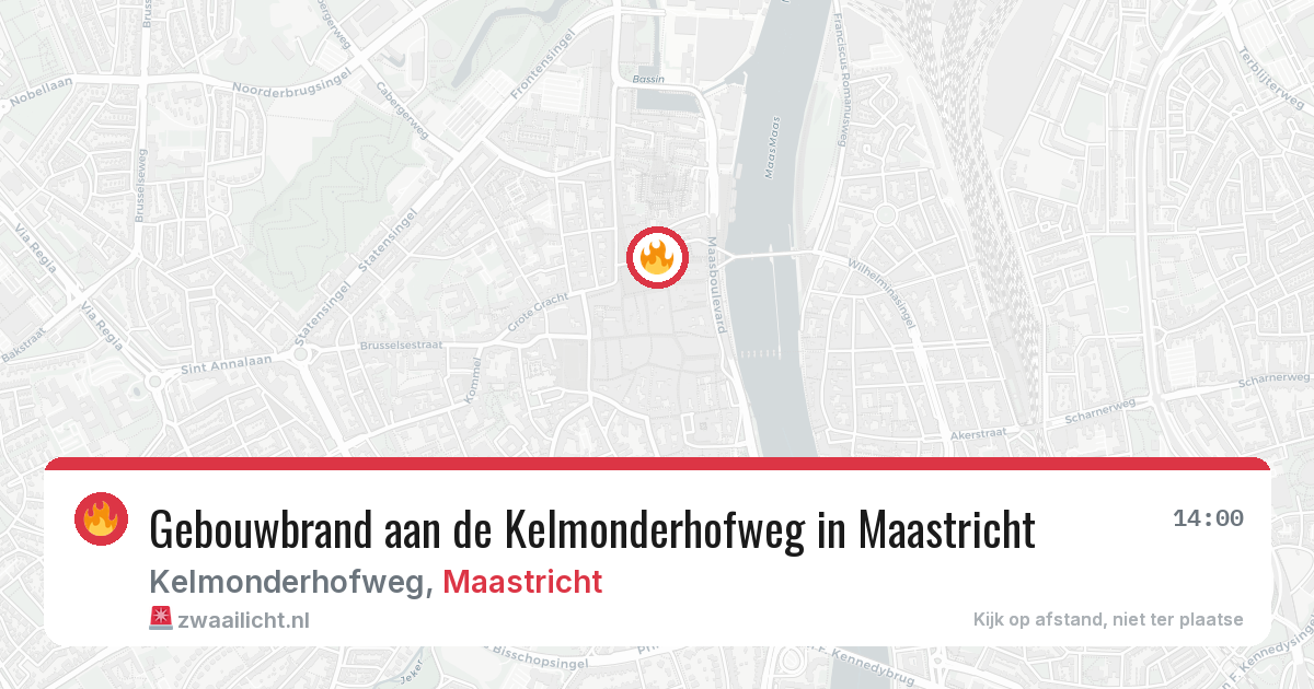 Gebouwbrand aan de Kelmonderhofweg in Maastricht — 11 apr 2026
