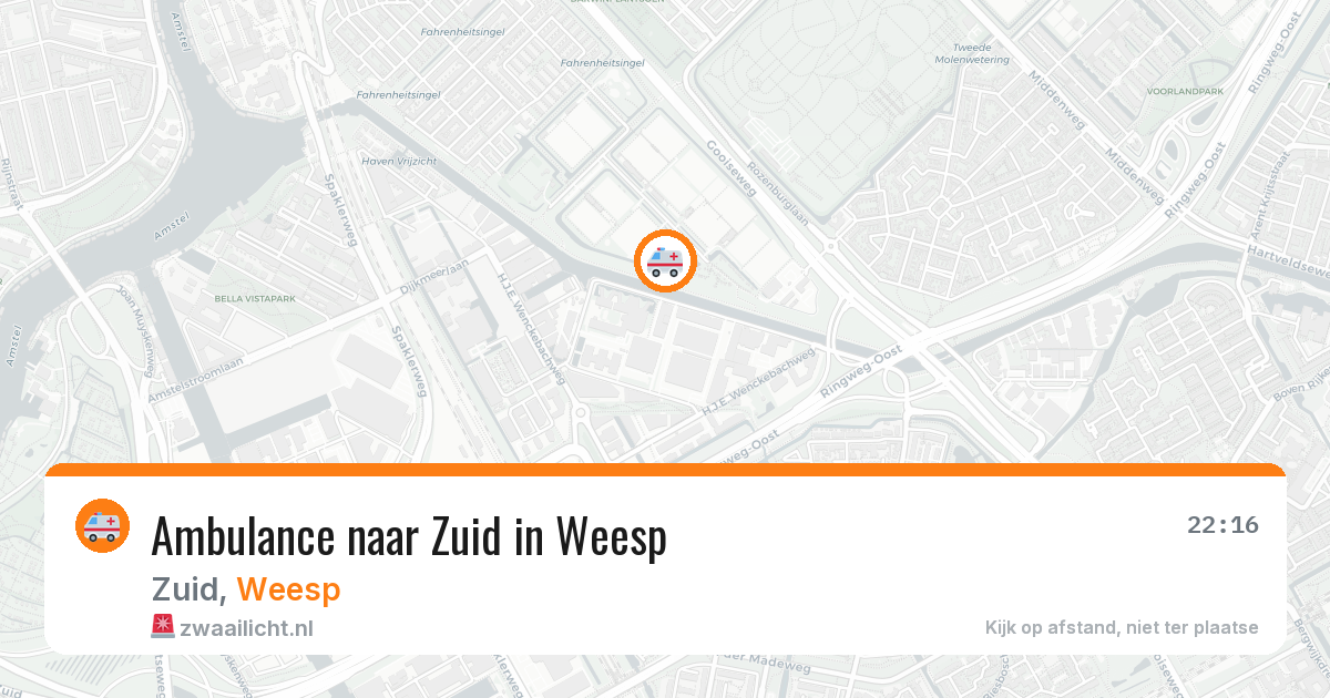 Ambulance naar Zuid in Weesp — 6 aug 2026