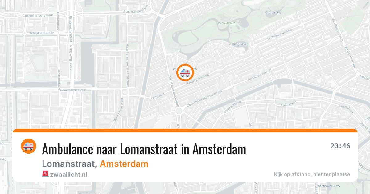 Ambulance naar Lomanstraat in Amsterdam — 10 jun 2026