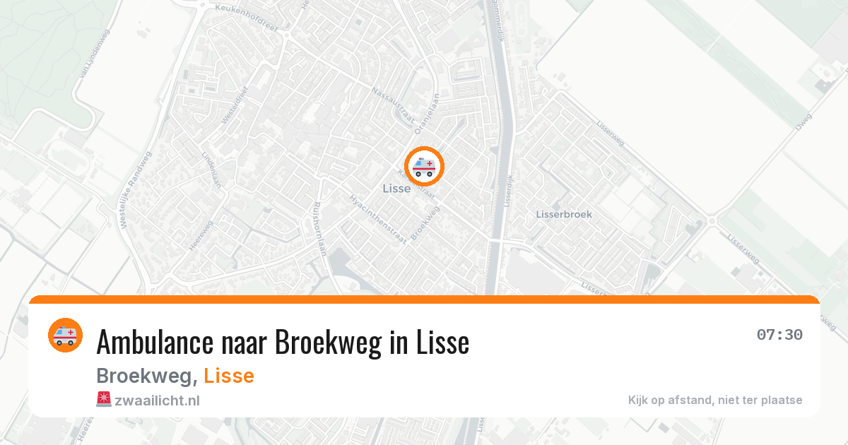 Ambulance naar Broekweg in Lisse — 3 aug 2026
