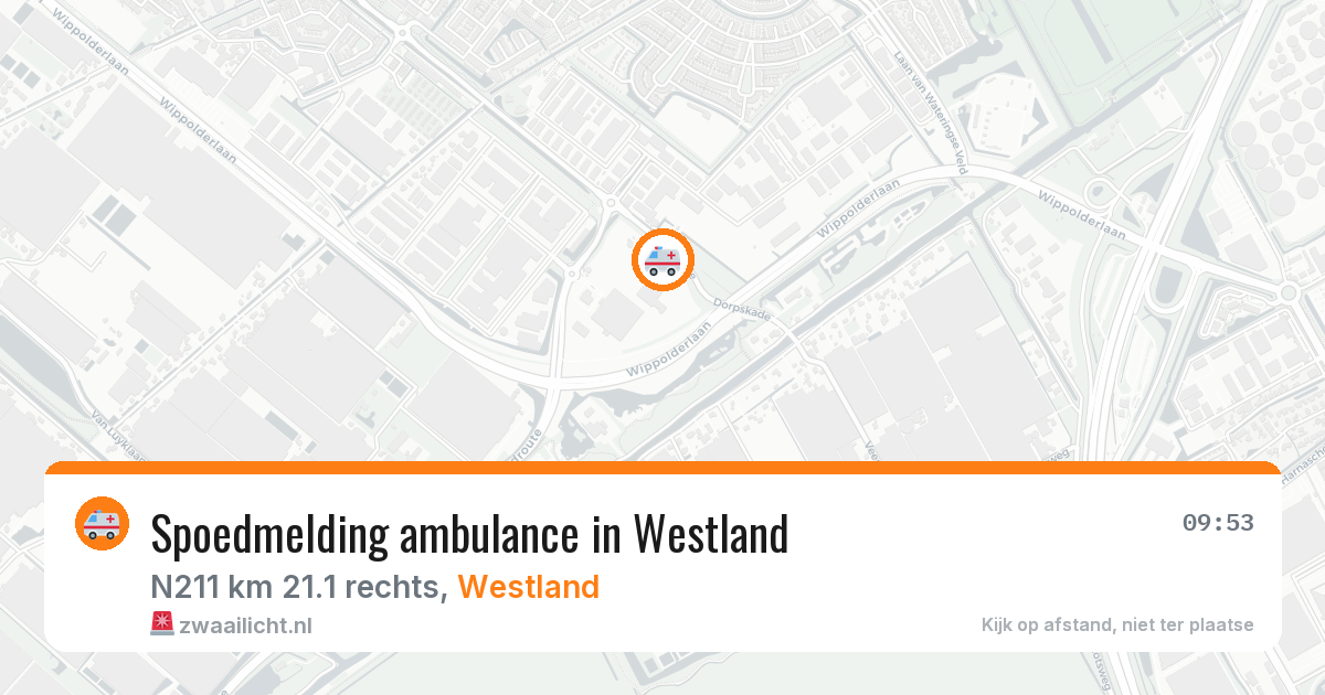 Spoedmelding ambulance in Westland — 13 aug 2026