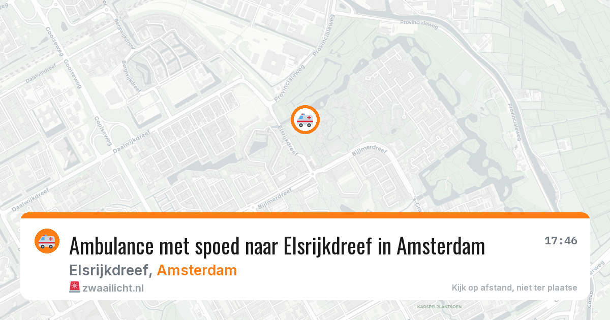 Ambulance met spoed naar Elsrijkdreef in Amsterdam — 3 jun 2026