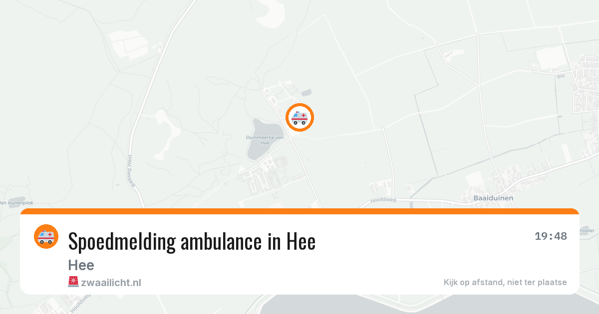 Spoedmelding ambulance in Hee — 2 jul 2026