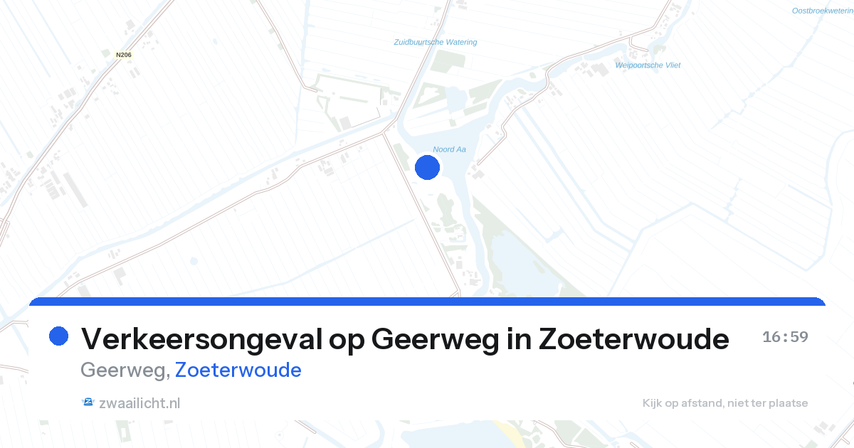 Verkeersongeval op Geerweg in Zoeterwoude — 25 aug 2026