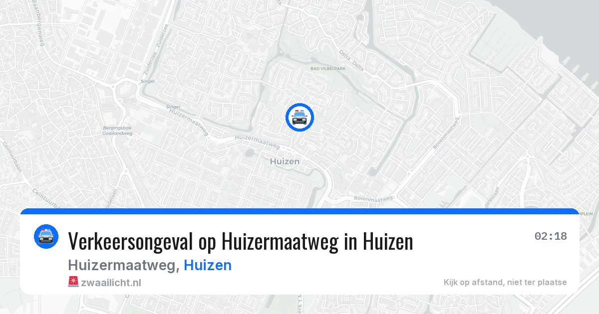 Verkeersongeval op Huizermaatweg in Huizen — 30 jul 2026