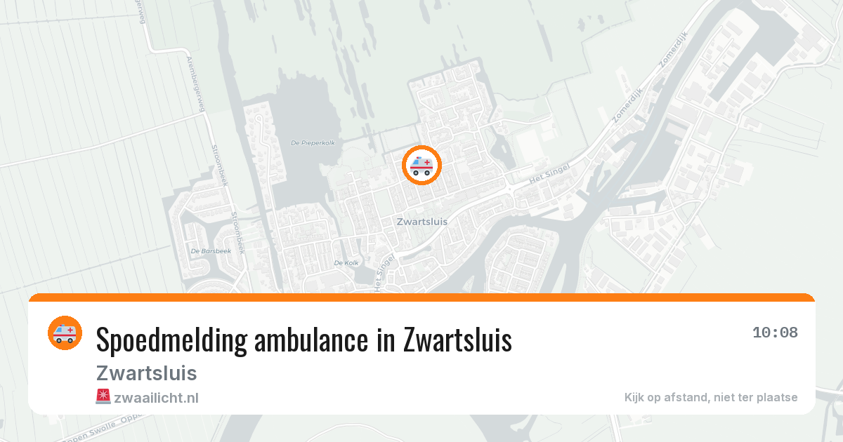 Spoedmelding ambulance in Zwartsluis — 5 mei 2026