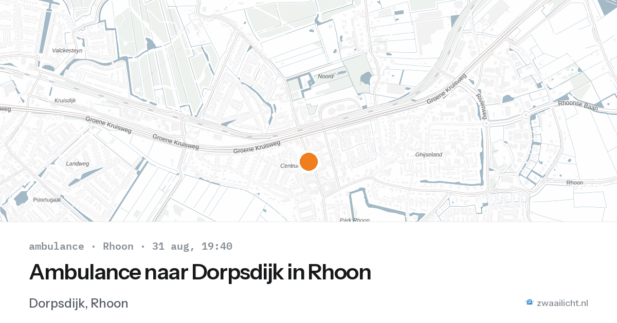 Ambulance naar Dorpsdijk in Rhoon — 31 aug 2026