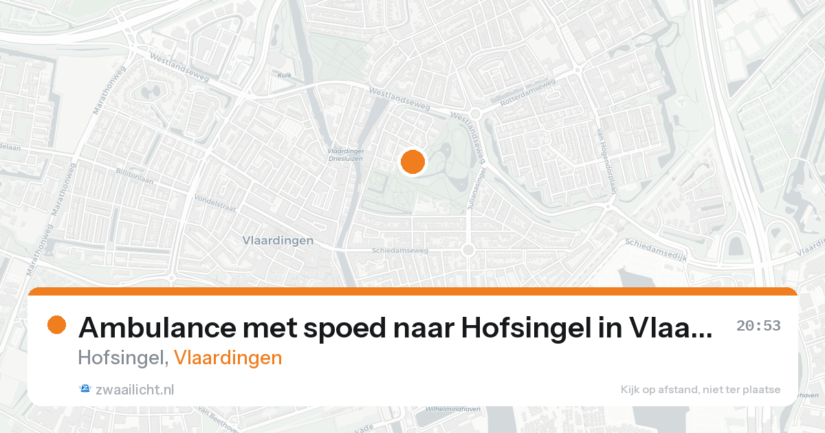 Ambulance met spoed naar Hofsingel in Vlaardingen — 23 aug 2026