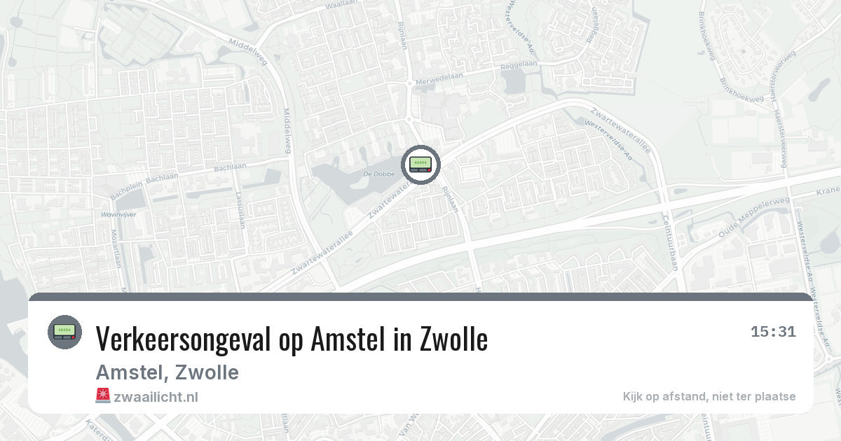 Verkeersongeval op Amstel in Zwolle — 10 aug 2026