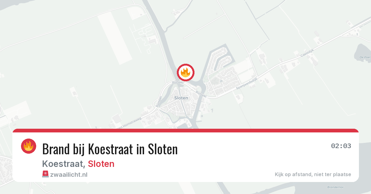 Brand bij Koestraat in Sloten — 4 mrt 2026