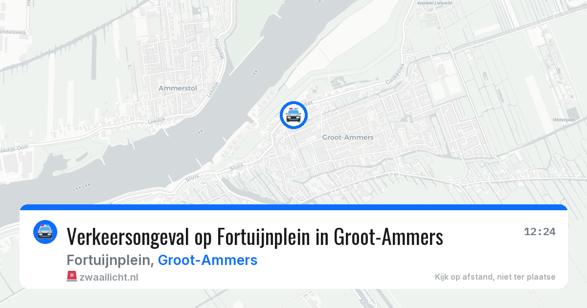 Verkeersongeval op Fortuijnplein in Groot-Ammers — 2 jul 2026