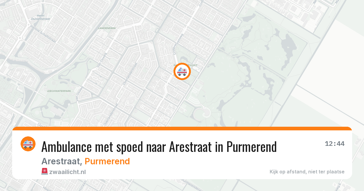 Ambulance met spoed naar Arestraat in Purmerend — 8 feb 2026