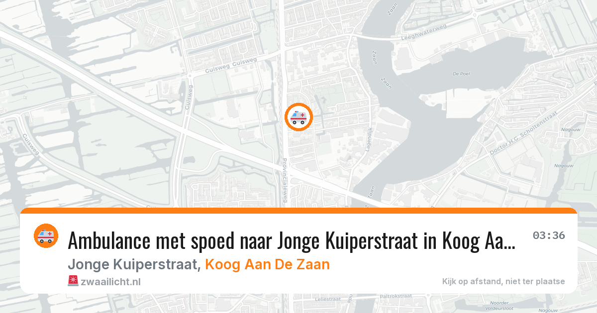 Ambulance met spoed naar Jonge Kuiperstraat in Koog Aan De Zaan — 4 aug 2026