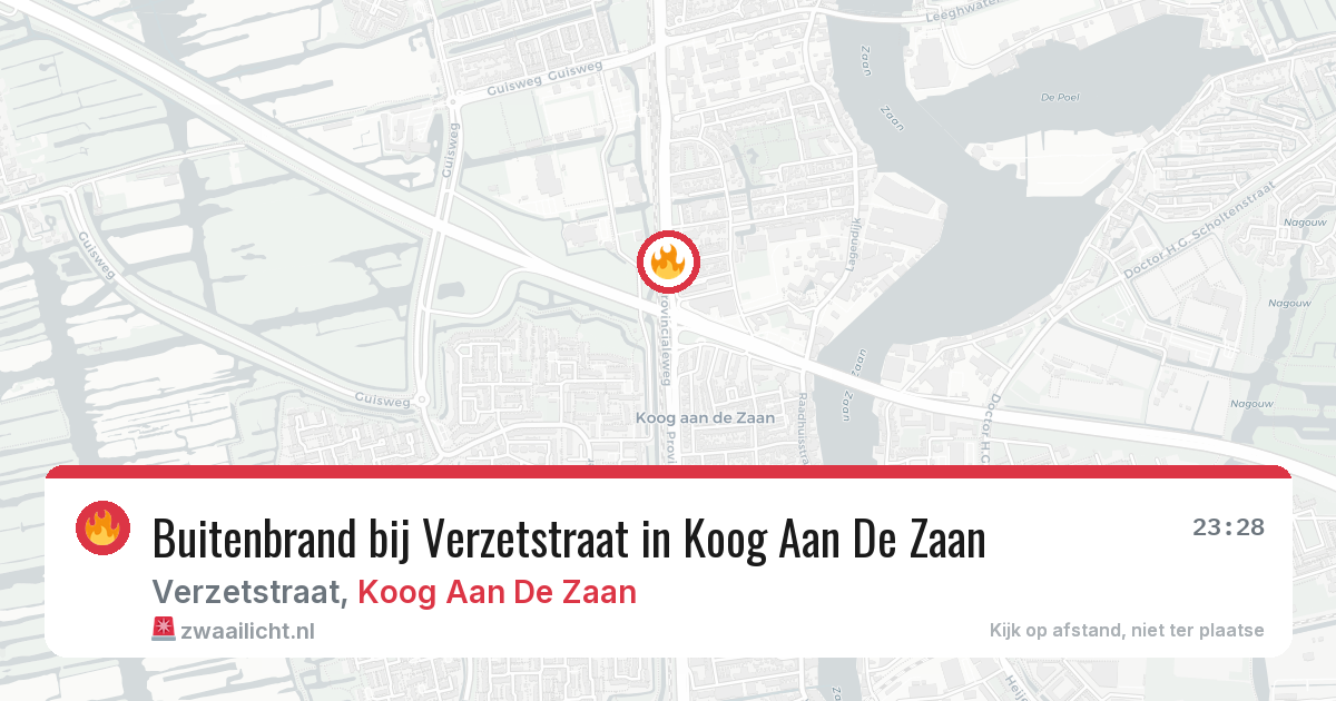 Buitenbrand bij Verzetstraat in Koog Aan De Zaan — 16 jul 2026