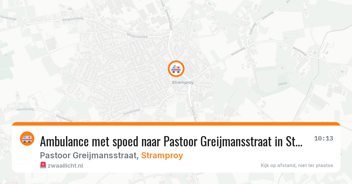 Ambulance met spoed naar Pastoor Greijmansstraat in Stramproy — 21 jan 2026
