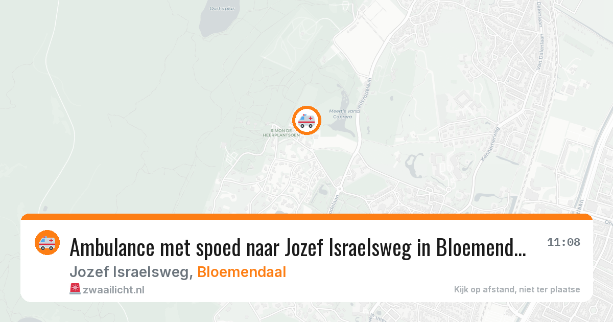 Ambulance met spoed naar Jozef Israelsweg in Bloemendaal — 30 mei 2026