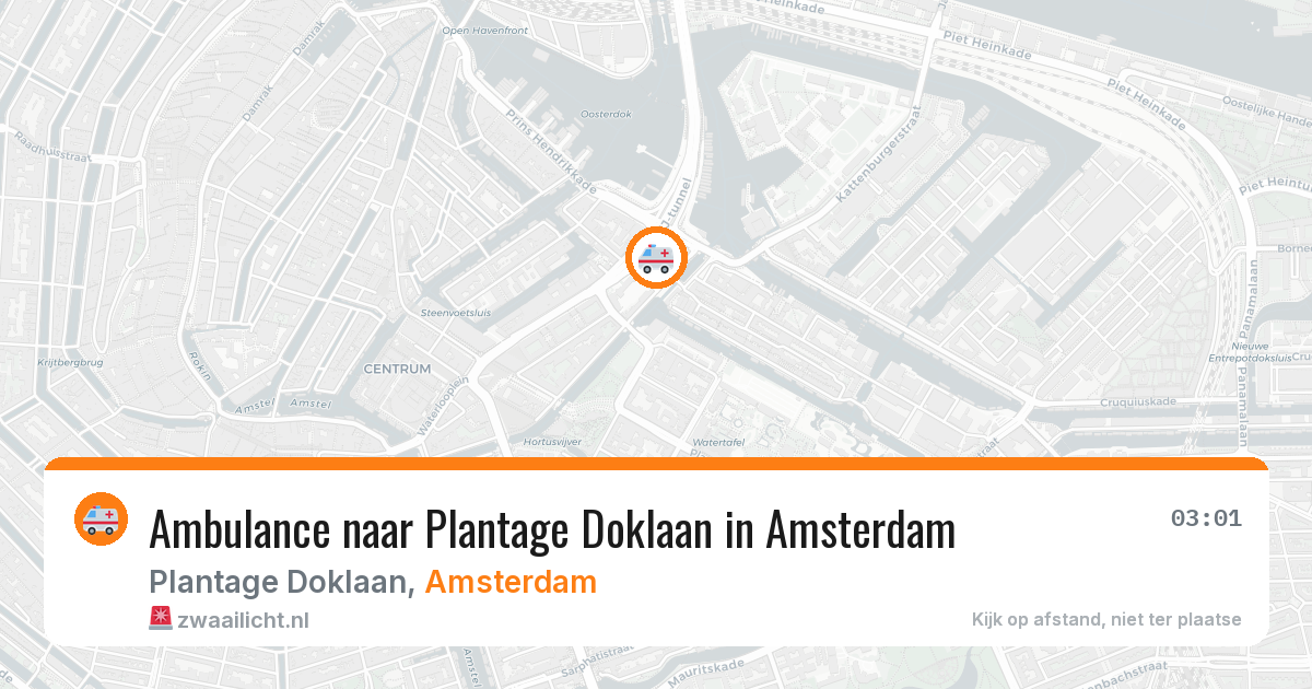Ambulance naar Plantage Doklaan in Amsterdam — 29 apr 2026