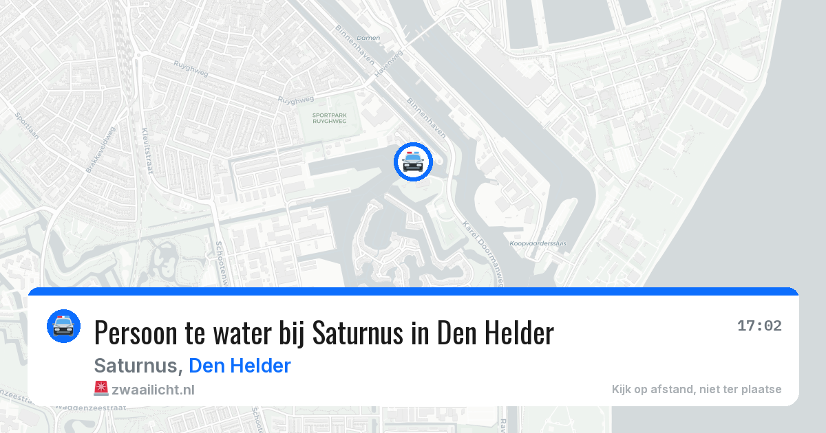 Persoon te water bij Saturnus in Den Helder — 27 jun 2026