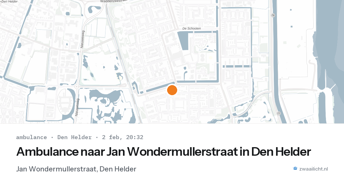 Ambulance naar Jan Wondermullerstraat in Den Helder — 2 feb 2026