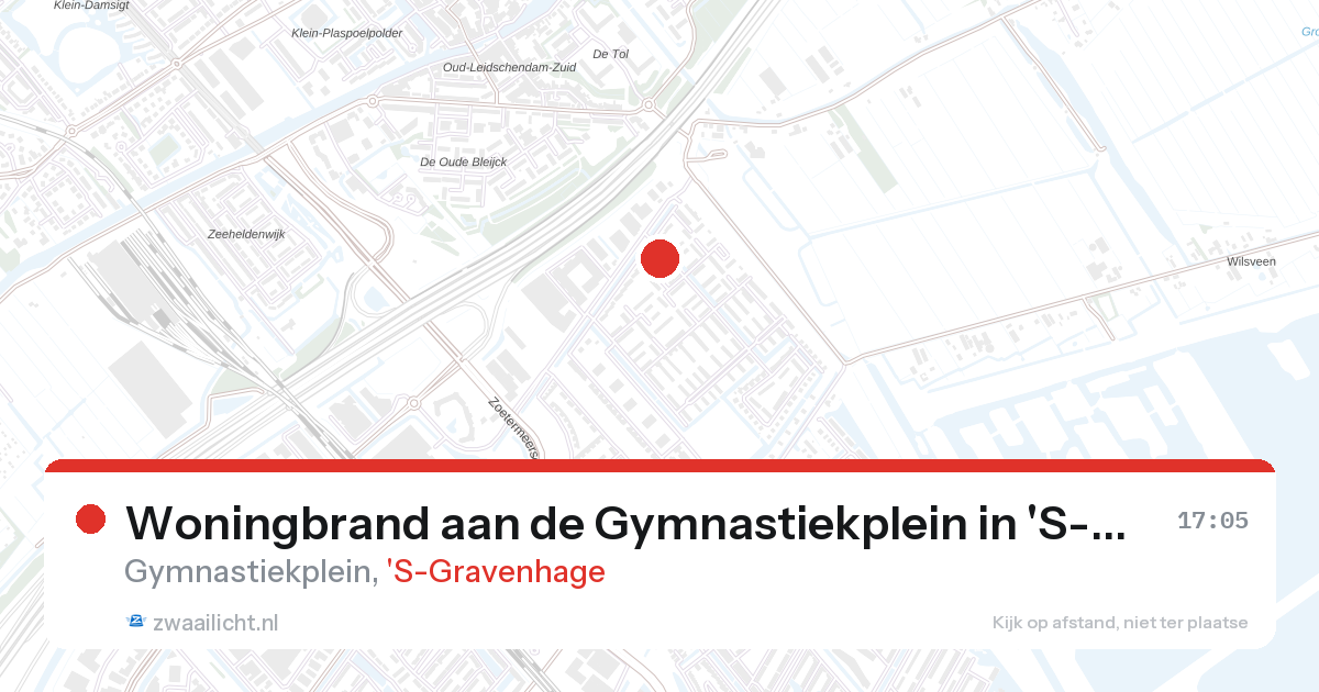 Woningbrand aan de Gymnastiekplein in 'S-Gravenhage — 28 aug 2026