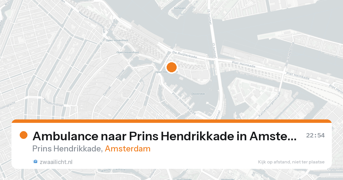 Ambulance naar Prins Hendrikkade in Amsterdam — 19 aug 2026