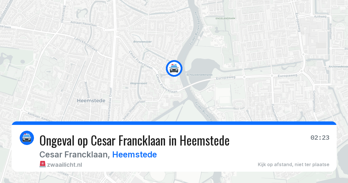 Ongeval op Cesar Francklaan in Heemstede — 4 apr 2026